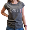 Love Sleeveless Women T-Shirt Grey - www.thecottonhill.com