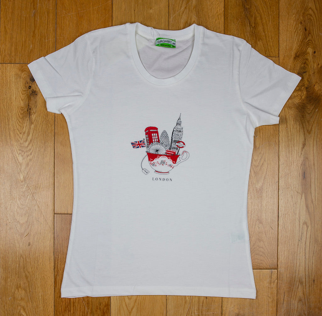 London Tea Cup Women T-Shirt - www.thecottonhill.com